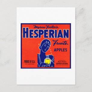 Hesperische vruchten appels briefkaart