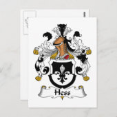 Hess Family Crest Briefkaart (Voorkant / Achterkant)