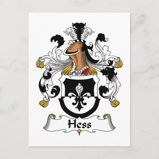 Hess Family Crest Briefkaart (Voorkant)