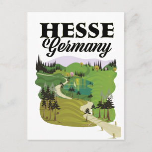 Hessen Duitsland Reisposter Briefkaart
