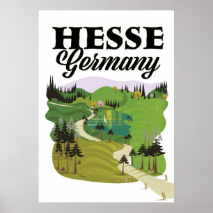 Hessen Duitsland Reisposter Poster
