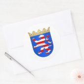 Hessen (Hessen) Ronde Sticker (Envelop)
