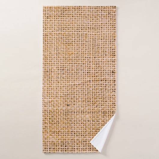 Hessian sackcloth burlap woven texture background, (Serviette de bain)