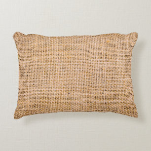 Hessian sackcloth burlap woven texture background; accent kussen