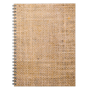 Hessian sackcloth burlap woven texture background; notitieboek