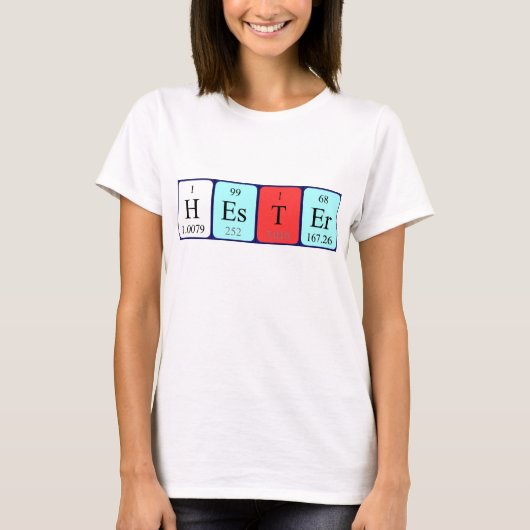 Hester periodiek shirt van de lijstnaam (Voorkant)