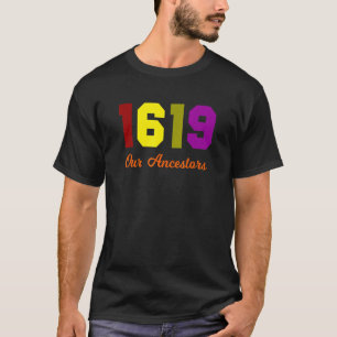 Het 1619-project van onze anker's - Zwarte geschie T-shirt