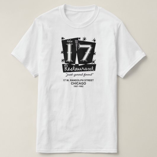 Het 17 restaurant Chicago, IL T-shirt (Design voorkant)