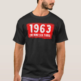 Het 1963 geboortejaar voor mannen en vrouwen Gewel T-shirt