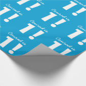 het 1st Blauwe Wit van de Naam van de Douane van Cadeaupapier (Hoek)