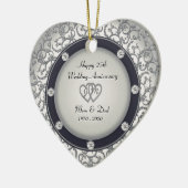 het 25ste Jubileum van het Huwelijk Keramisch Ornament (Links)