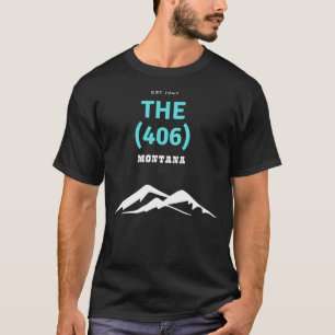 Het 406 Montana netnummer T-shirt