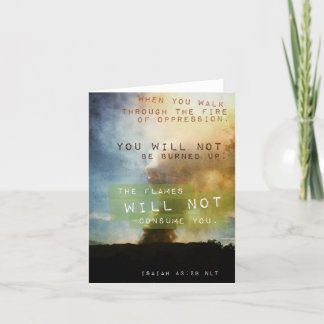 Het 43:2inspirerend van Isaiah notecard Kaart