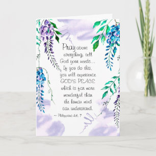 Het 4:6 van Philippians - 7 bidden over alles Kaart