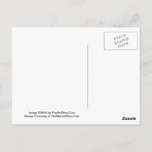 Het 4 juli vuurwerk Martini Recept Briefkaart (Achterkant)