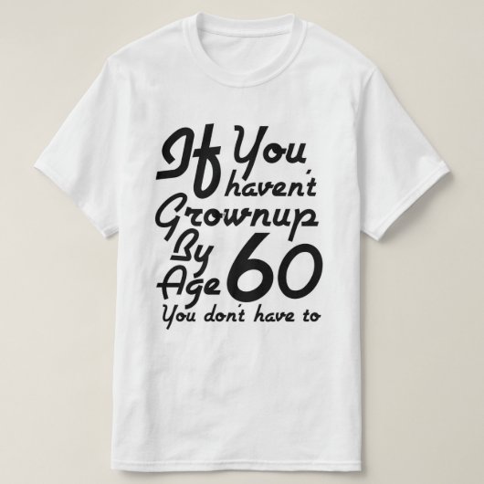Het 60-jarige kind t-shirt (Design voorkant)