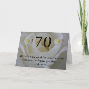 het 70ste Wit van de Verjaardag nam de Groet van Kaart