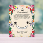 Het 80ste Wenskaart van Melinda Acryl Bord (Neutraal)