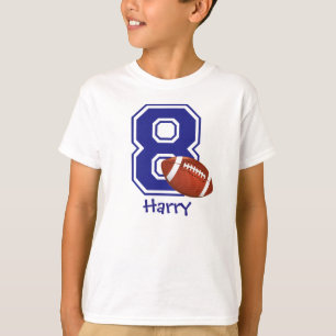 het 8ste gepersonaliseerde football van het t-shirt