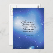 Het 91:11 van de psalm briefkaart (Voorkant / Achterkant)