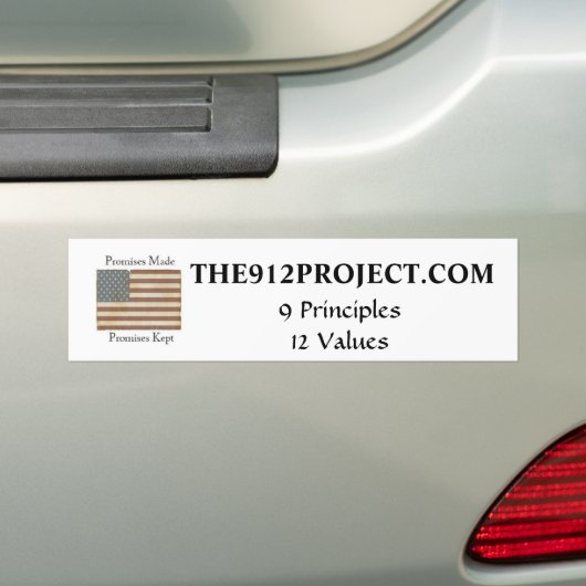 Het 9-12-project bumpersticker (Op auto)