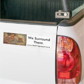 Het 9-12-project en "We omringen ze" Bumpersticker (Op Truck)