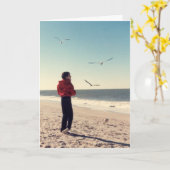 Het aangename strand kaart (Gele Bloem)