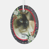 Het aangepaste Ornament van de Kerstmisfoto van uw (Voorkant links)