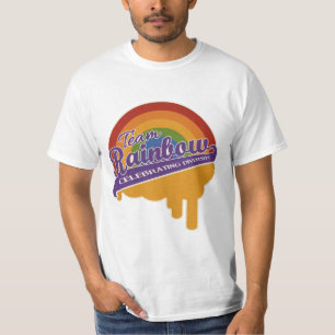 Het aangepaste shirt van de Regenboog van het team