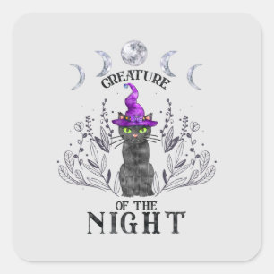 Het aanmaken van de nacht vierkante sticker
