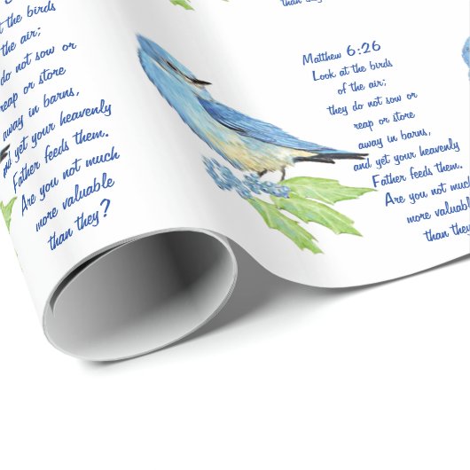 Het aanmoedigen van Bijbelse Manuscript Matthew Bl Cadeaupapier (Rol Hoek)