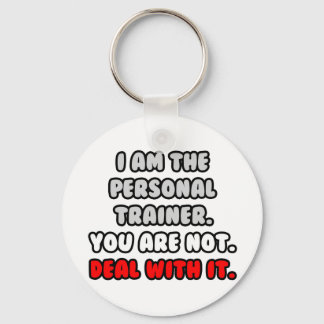 Het aanpakken ervan ... Funny Personal Trainer Sleutelhanger