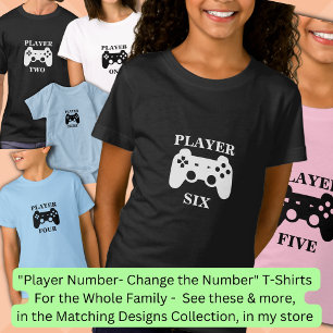 Het Aantal van de verandering, Speler Zes die Meis T-shirt