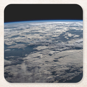 Het aardoppervlak boven een bewolkt Western Austra Vierkante Kartonnen Onderzetter