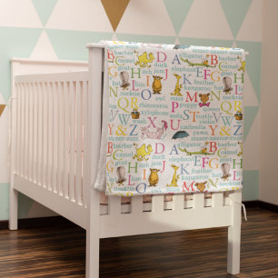 Het ABC-patroon van Dr. Seuss met woorden Fleece Deken