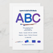 Het ABC van de uitnodiging (Voorkant / Achterkant)