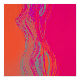 Het abstracte art. van de vrouw perfect poster