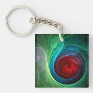 Het Abstracte Art. van Red Storm Sleutelhanger
