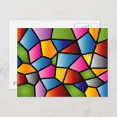 Het abstracte Briefkaart van het Glas in lood (Voorkant / Achterkant)