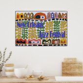 Het Abstracte buurtfestival Jazz Poster (Keuken)
