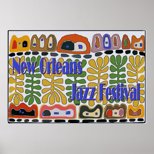 Het Abstracte buurtfestival Jazz Poster (Voorkant)