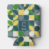 Het Abstracte geometrische monogram van Bauhaus Blikjeskoeler (Achterkant)