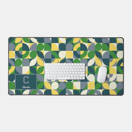 Het Abstracte geometrische monogram van Bauhaus Bureaumat (Keyboard & Muis)