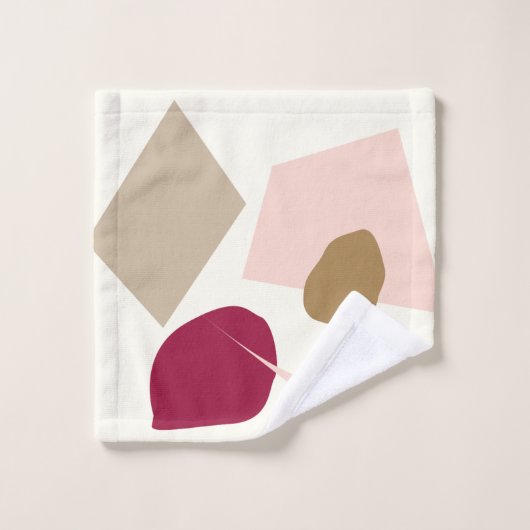 Het abstracte geometrische ontwerp van de Bourgogn Bad Handdoek (Wasdoekje)