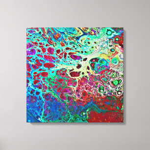 Het abstracte koraalrif schilderen canvas afdruk