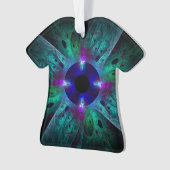 Het Abstracte kunst acrylische Shirt Ornament (voorkant)