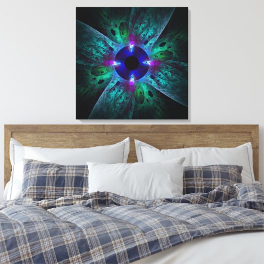 Het Abstracte Kunstschilderschilderwerk van het oo Canvas Afdruk (Insitu (Slaapkamer))