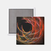 Het Abstracte Kunstvierkant van de Cirkel breken M Magneet (Voorkant / Achterkant)