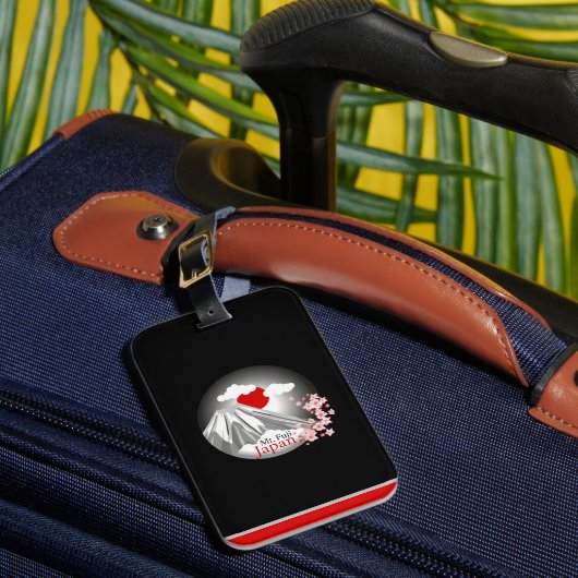 Het Abstracte landschap van Fuji Bagagelabel (Voorkant Insitu 1)