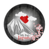Het Abstracte landschap van Fuji Snijplank (Voorkant)